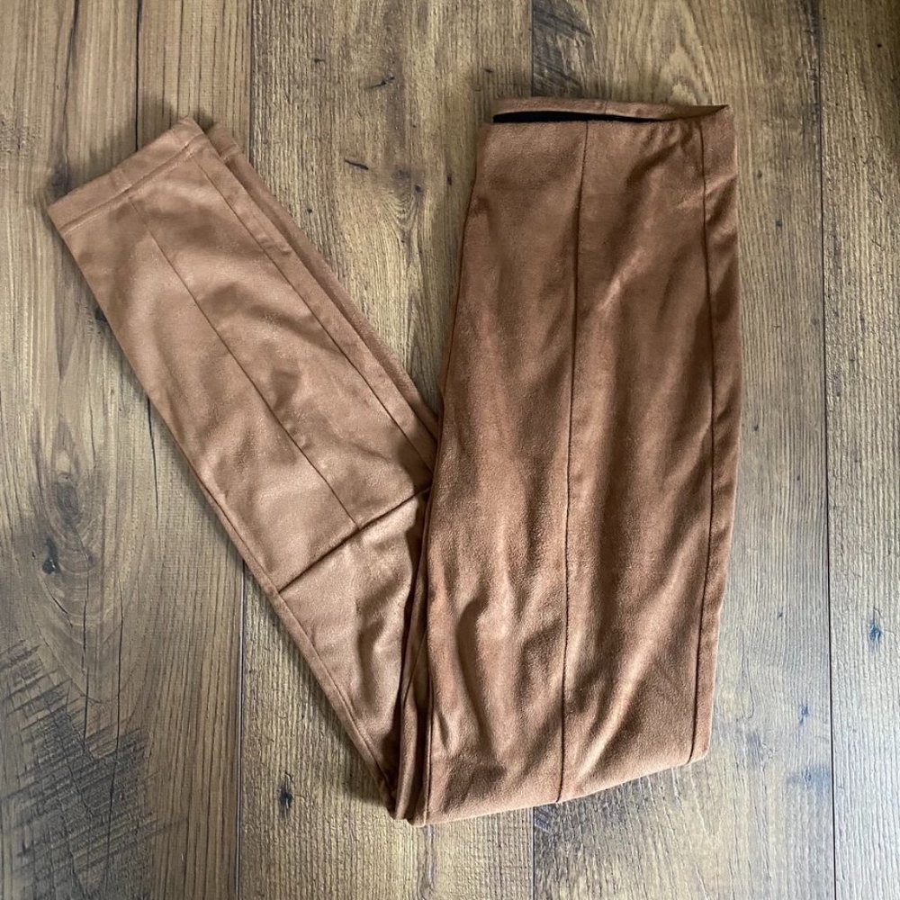 💖 3 for $35 Ci Sono Camel Faux Suede Leggings
